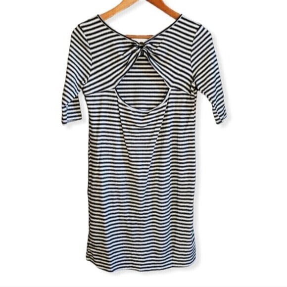 Free People Frenchie Tee Dress Size Small Oversized Black White Striped - Picture 3 of 10